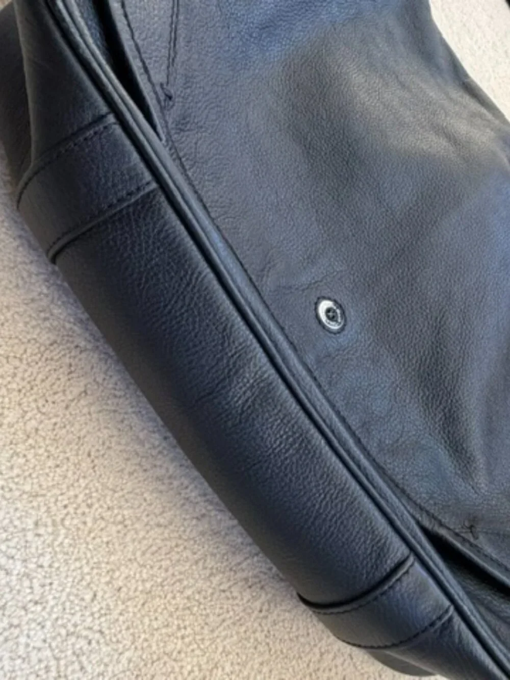 Cole Haan Pebbled Leather Laptop Messenger Bag